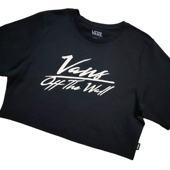 Vans Off The Wall Crop Short Sleeve T-Shirt -D - Picture 2 of 4